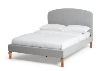 An Image of Habitat Finchley Double Fabric Bed Frame - Grey