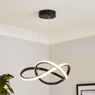 An Image of Boston LED Infinity Pendant Light - Black