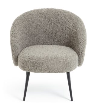 An Image of Habitat Ash Boucle Chair - Grey