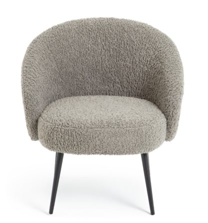 An Image of Habitat Ash Boucle Chair - Grey