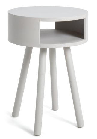 An Image of Habitat Rue 1 Drawer Side Table - Grey