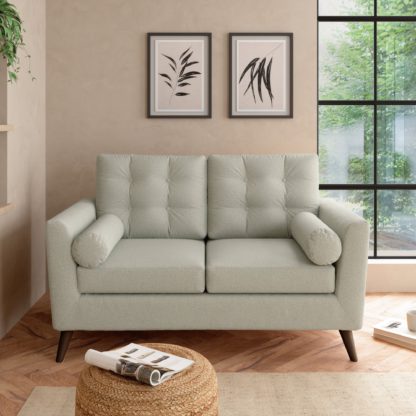 An Image of Lewes Marl 2 Seater Sofa Cosy Marl Olive