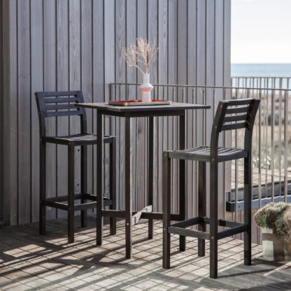 An Image of Set of 2 Arezzo Bar Stools Black