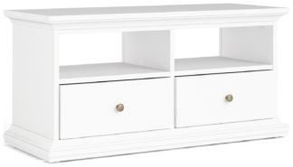 An Image of Paris 2 Drawer TV Unit - White