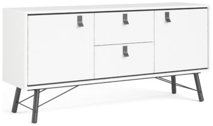 An Image of Ry 2 Door 2 Drawer Sideboard - Black