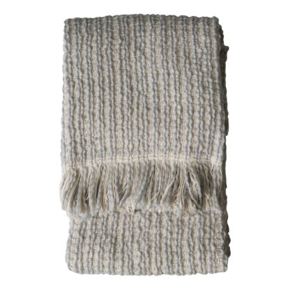 An Image of Tonal Enlaced Grey Throw Grey