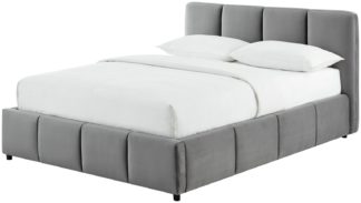 An Image of Habitat Weetley Double Bed Frame - Grey