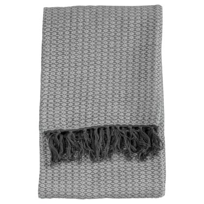 An Image of Brielle Metallic Throw Grey