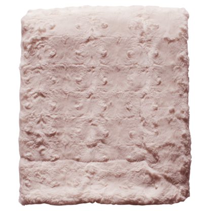 An Image of Stamford Fur Throw Blush