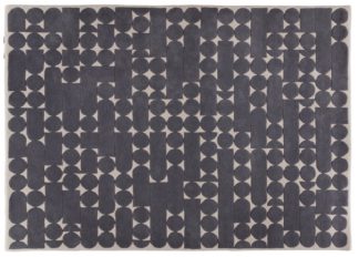 An Image of Habitat Penrose Patterned Wool Rug - 170x240cm - Grey