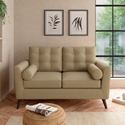 An Image of Lewes Marl 2 Seater Sofa Cosy Marl Olive