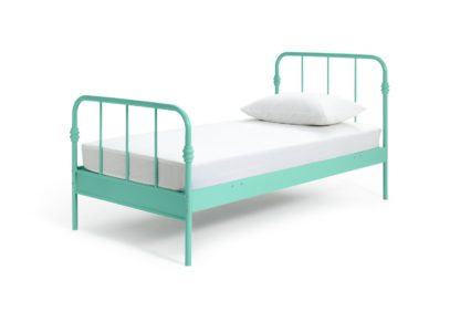 An Image of Habitat Kids Jett Single Metal Bed Frame - Teal