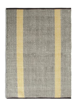 An Image of Habitat Flatweave Wool Rug - Grey & Gold - 140x200cm