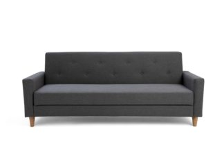 An Image of Habitat Brooks 3 Seater Fabric Clic Clac Sofa Bed - Grey