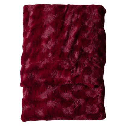 An Image of Stamford Fur Throw Blush