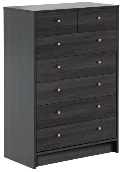 An Image of Argos Home Malibu 5 + 2 Drawer Chest - Soft Grey