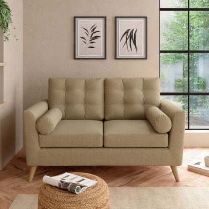 An Image of Lewes Marl 2 Seater Sofa Cosy Marl Olive