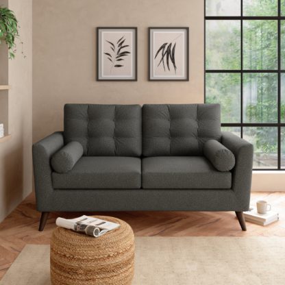 An Image of Lewes Marl 3 Seater Sofa Cosy Marl Olive