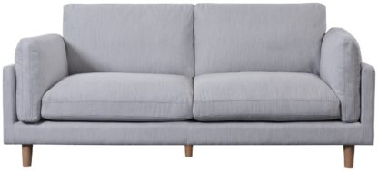 An Image of Habitat Salome 3 Seater Fabric Sofa - Light Grey