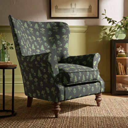 An Image of Charlbury Wing Chair Arboretum Print Arboretum Print