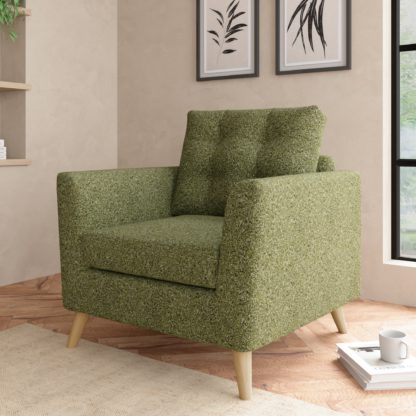 An Image of Lewes Marl Snuggle Chair Cosy Marl Olive