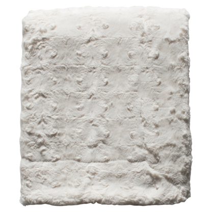 An Image of Stamford Fur Throw Blush