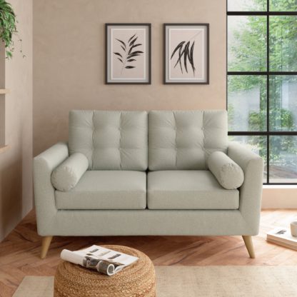 An Image of Lewes Marl 2 Seater Sofa Cosy Marl Olive