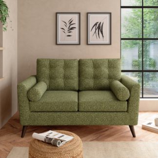 An Image of Lewes Marl 2 Seater Sofa Cosy Marl Olive