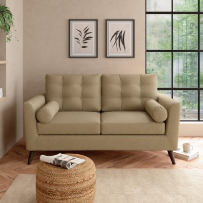 An Image of Lewes Marl 3 Seater Sofa Cosy Marl Olive