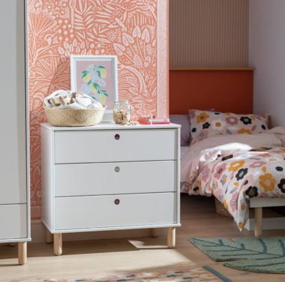 An Image of Habitat Kids Eden 3 Chest of Drawers - White