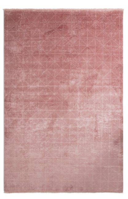 An Image of Habitat Distressed Geo Rug - Blush - 160x230cm