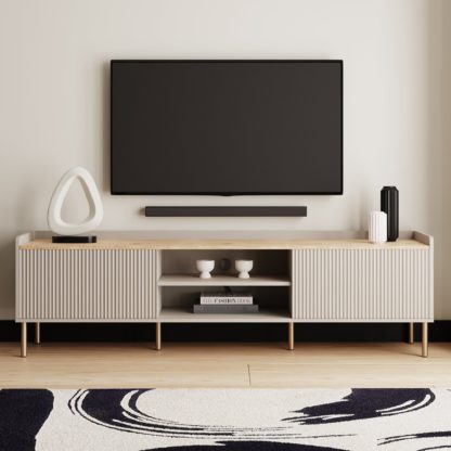 An Image of Georgi Extra Wide TV Unit Grey Grey