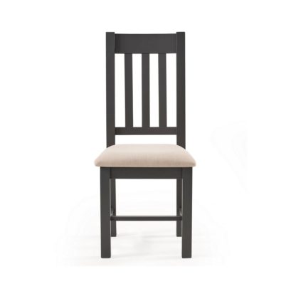 An Image of Bordeaux Set of 2 Dining Chairs Dark Grey Dark Grey