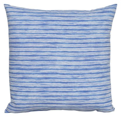 An Image of Striped Blue Scatter Outdoor Cushion - Pack of 2