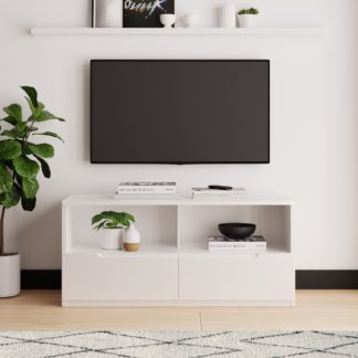 An Image of Larson TV Unit White White