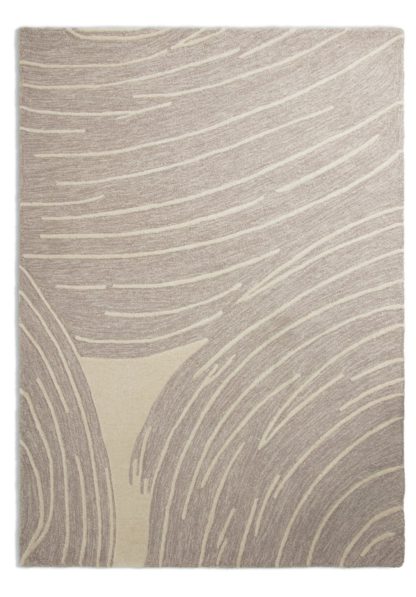 An Image of Habitat Hand Tufted Wool & Cotton Rug - Natural -120X170cm