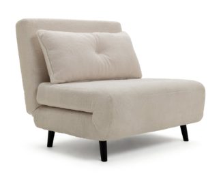 An Image of Habitat Roma Single Fabric Chairbed - Cream