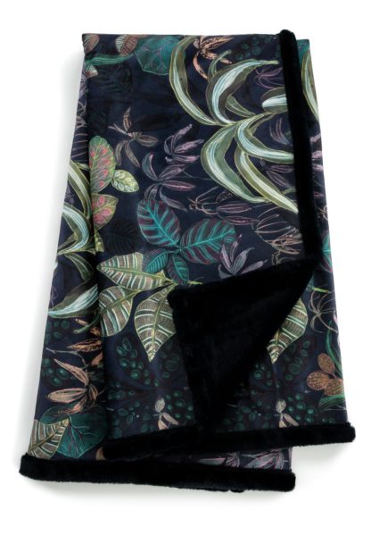 An Image of Habitat Botanical Faux Fur Throw - Multi - 125x150cm