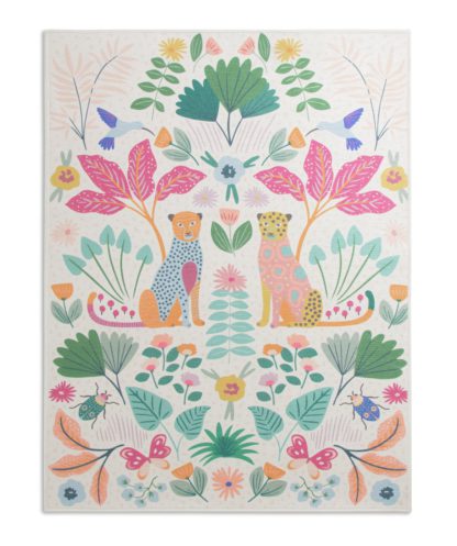 An Image of Habitat Kids Enchanted Print Rug - Multi - 80x110cm