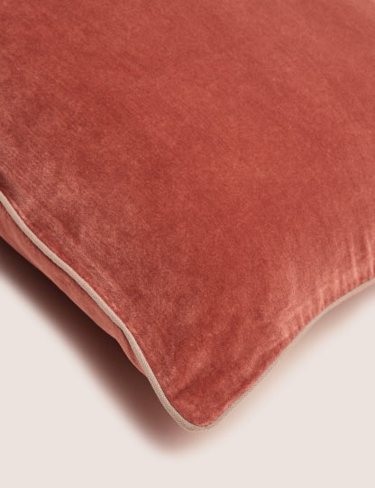 An Image of M&S Pure Cotton Velvet Cushion