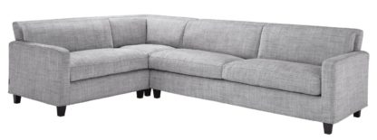 An Image of Habitat Chester Right Corner Fabric Sofa - Black and White