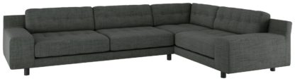 An Image of Habitat Hendricks Left Corner Fabric Sofa - Charcoal