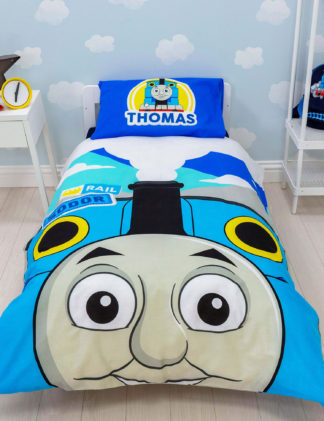 An Image of M&S Cotton Blend Thomas & Friends™ Toddler Bedding Set