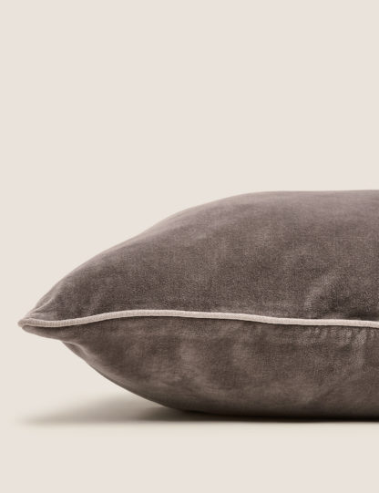 An Image of M&S Pure Cotton Velvet Cushion