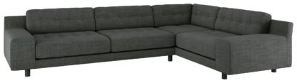 An Image of Habitat Hendricks Left Corner Fabric Chaise - Grey