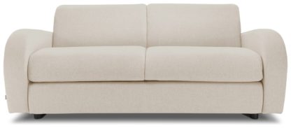 An Image of Jay-Be Retro 3 Seater Fabric Sofabed - Blue