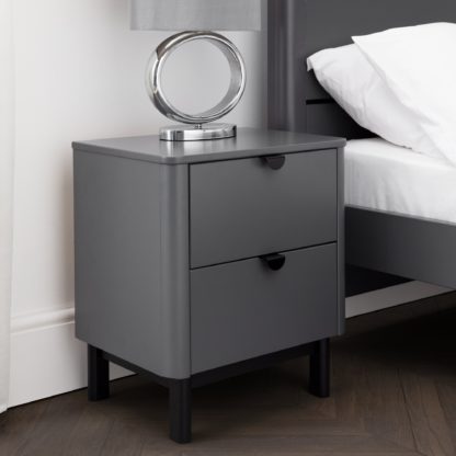 An Image of Chloe 2 Drawer Bedside Grey