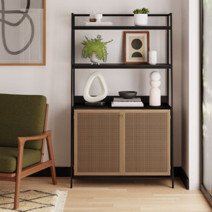 An Image of Franco Tall Shelves Black