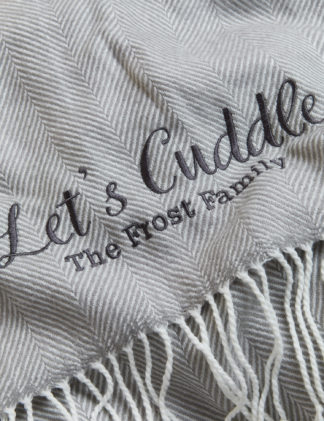 An Image of M&S Personalised Herringbone Throw