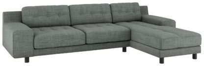 An Image of Habitat Hendricks Right Corner Fabric Chaise - Grey